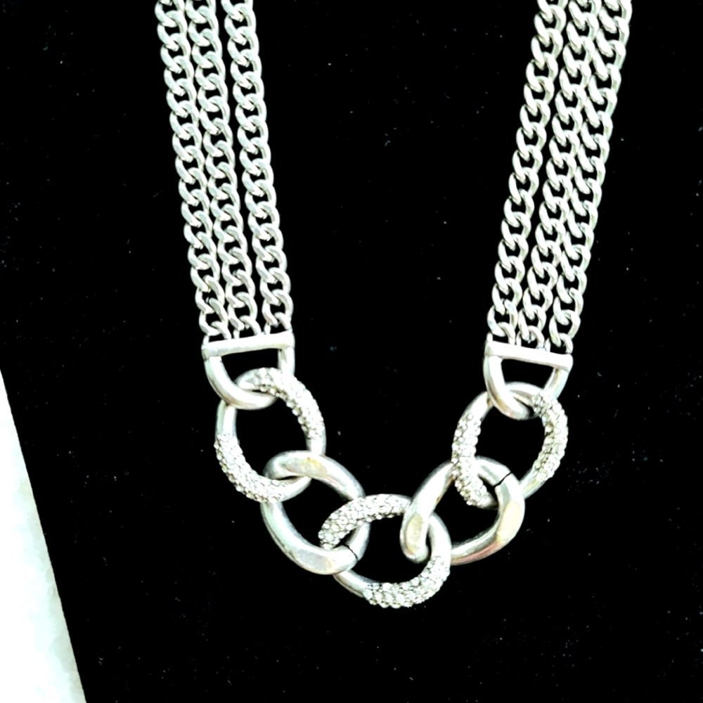 Silver Metal Chain Necklace